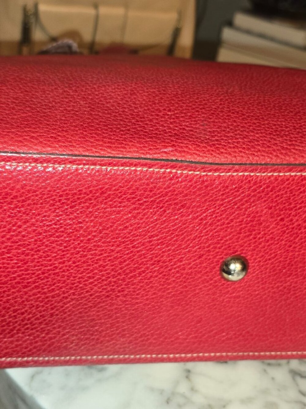Vintage J&M Davidson Red Leather Handbag - Picture 7 of 16